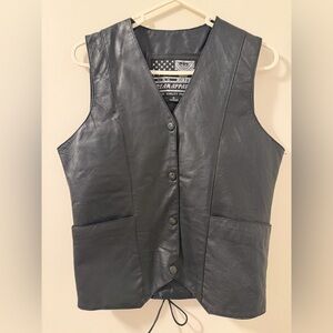 Vintage Dream Apparel Biker 100% Leather Vest Women’s Small
